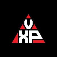 design de logotipo de letra de triângulo vxp com forma de triângulo. monograma de design de logotipo de triângulo vxp. modelo de logotipo de vetor de triângulo vxp com cor vermelha. logotipo triangular vxp logotipo simples, elegante e luxuoso.