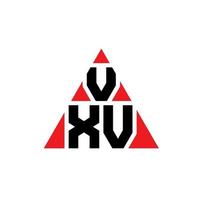 design de logotipo de letra de triângulo vxv com forma de triângulo. monograma de design de logotipo de triângulo vxv. modelo de logotipo de vetor de triângulo vxv com cor vermelha. logotipo triangular vxv logotipo simples, elegante e luxuoso.