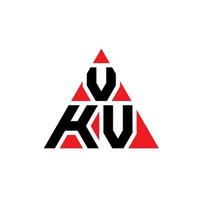 design de logotipo de letra de triângulo vkv com forma de triângulo. monograma de design de logotipo de triângulo vkv. modelo de logotipo de vetor de triângulo vkv com cor vermelha. logotipo triangular vkv logotipo simples, elegante e luxuoso.