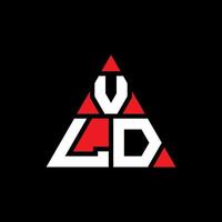 vld design de logotipo de letra de triângulo com forma de triângulo. monograma de design de logotipo de triângulo vld. modelo de logotipo de vetor de triângulo vld com cor vermelha. vld logotipo triangular logotipo simples, elegante e luxuoso.