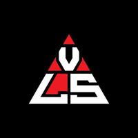vls design de logotipo de letra de triângulo com forma de triângulo. monograma de design de logotipo de triângulo vls. modelo de logotipo de vetor de triângulo vls com cor vermelha. vls logotipo triangular logotipo simples, elegante e luxuoso.