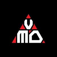 design de logotipo de letra de triângulo vmo com forma de triângulo. monograma de design de logotipo de triângulo vmo. modelo de logotipo de vetor de triângulo vmo com cor vermelha. logotipo triangular vmo logotipo simples, elegante e luxuoso.