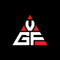 design de logotipo de letra de triângulo vgf com forma de triângulo. monograma de design de logotipo de triângulo vgf. modelo de logotipo de vetor de triângulo vgf com cor vermelha. logotipo triangular vgf logotipo simples, elegante e luxuoso.