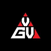 design de logotipo de letra de triângulo vgv com forma de triângulo. monograma de design de logotipo de triângulo vgv. modelo de logotipo de vetor de triângulo vgv com cor vermelha. logotipo triangular vgv logotipo simples, elegante e luxuoso.