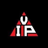 design de logotipo de carta de triângulo vip com forma de triângulo. monograma de design de logotipo de triângulo vip. modelo de logotipo de vetor de triângulo vip com cor vermelha. logotipo triangular vip logotipo simples, elegante e luxuoso.