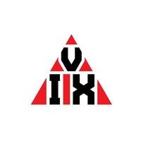 vix design de logotipo de carta triângulo com forma de triângulo. monograma de design de logotipo de triângulo vix. modelo de logotipo de vetor vix triângulo com cor vermelha. vix logotipo triangular logotipo simples, elegante e luxuoso.