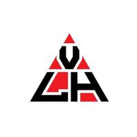 design de logotipo de letra de triângulo vlh com forma de triângulo. monograma de design de logotipo de triângulo vlh. modelo de logotipo de vetor de triângulo vlh com cor vermelha. vlh logotipo triangular logotipo simples, elegante e luxuoso.