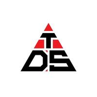 design de logotipo de letra de triângulo tds com forma de triângulo. monograma de design de logotipo de triângulo tds. modelo de logotipo de vetor triângulo tds com cor vermelha. logotipo triangular tds logotipo simples, elegante e luxuoso.