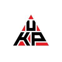 design de logotipo de letra de triângulo ukp com forma de triângulo. monograma de design de logotipo de triângulo ukp. modelo de logotipo de vetor de triângulo ukp com cor vermelha. logotipo triangular ukp logotipo simples, elegante e luxuoso.