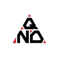 qno design de logotipo de letra triangular com forma de triângulo. monograma de design de logotipo de triângulo qno. modelo de logotipo de vetor de triângulo qno com cor vermelha. qno logotipo triangular logotipo simples, elegante e luxuoso.