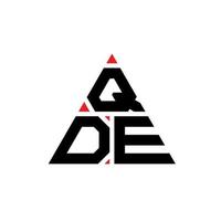 design de logotipo de letra de triângulo qde com forma de triângulo. monograma de design de logotipo de triângulo qde. modelo de logotipo de vetor de triângulo qde com cor vermelha. logotipo triangular qde logotipo simples, elegante e luxuoso.