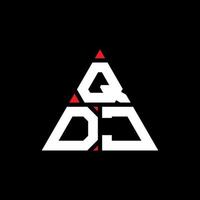 design de logotipo de letra de triângulo qdj com forma de triângulo. monograma de design de logotipo de triângulo qdj. modelo de logotipo de vetor de triângulo qdj com cor vermelha. logotipo triangular qdj logotipo simples, elegante e luxuoso.