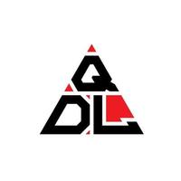 design de logotipo de letra de triângulo qdl com forma de triângulo. monograma de design de logotipo de triângulo qdl. modelo de logotipo de vetor de triângulo qdl com cor vermelha. logotipo triangular qdl logotipo simples, elegante e luxuoso.