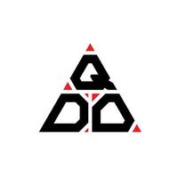 design de logotipo de letra de triângulo qdo com forma de triângulo. monograma de design de logotipo de triângulo qdo. modelo de logotipo de vetor de triângulo qdo com cor vermelha. qdo logotipo triangular logotipo simples, elegante e luxuoso.