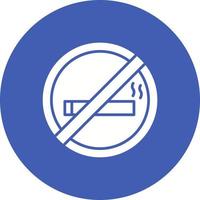 ícone de fundo de círculo de glifo não fumante vetor