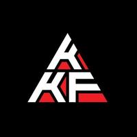 design de logotipo de letra triângulo kkf com forma de triângulo. monograma de design de logotipo de triângulo kkf. modelo de logotipo de vetor de triângulo kkf com cor vermelha. kkf logotipo triangular logotipo simples, elegante e luxuoso.