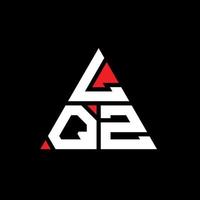 design de logotipo de letra de triângulo lqz com forma de triângulo. monograma de design de logotipo de triângulo lqz. modelo de logotipo de vetor de triângulo lqz com cor vermelha. logotipo triangular lqz logotipo simples, elegante e luxuoso.