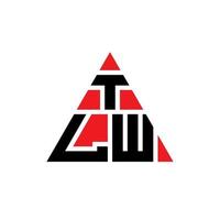 design de logotipo de letra de triângulo tlw com forma de triângulo. monograma de design de logotipo de triângulo tlw. modelo de logotipo de vetor de triângulo tlw com cor vermelha. tlw logotipo triangular logotipo simples, elegante e luxuoso.