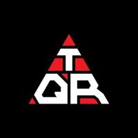 design de logotipo de letra de triângulo tqr com forma de triângulo. monograma de design de logotipo de triângulo tqr. modelo de logotipo de vetor de triângulo tqr com cor vermelha. logotipo triangular tqr logotipo simples, elegante e luxuoso.