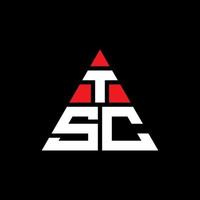 design de logotipo de letra de triângulo tsc com forma de triângulo. monograma de design de logotipo de triângulo tsc. modelo de logotipo de vetor triângulo tsc com cor vermelha. tsc logotipo triangular logotipo simples, elegante e luxuoso.