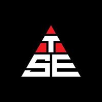 design de logotipo de letra triângulo tse com forma de triângulo. monograma de design de logotipo de triângulo tse. modelo de logotipo de vetor de triângulo tse com cor vermelha. tse logotipo triangular logotipo simples, elegante e luxuoso.