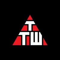 design de logotipo de letra de triângulo ttw com forma de triângulo. monograma de design de logotipo de triângulo ttw. modelo de logotipo de vetor de triângulo ttw com cor vermelha. ttw logotipo triangular simples, elegante e luxuoso.