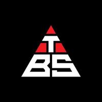 tbs design de logotipo de letra de triângulo com forma de triângulo. monograma de design de logotipo de triângulo tbs. modelo de logotipo de vetor de triângulo tbs com cor vermelha. tbs logotipo triangular logotipo simples, elegante e luxuoso.