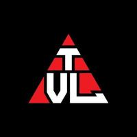 design de logotipo de letra de triângulo tvl com forma de triângulo. monograma de design de logotipo de triângulo tvl. modelo de logotipo de vetor de triângulo tvl com cor vermelha. tvl logotipo triangular logotipo simples, elegante e luxuoso.