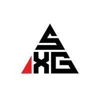 design de logotipo de letra de triângulo sxg com forma de triângulo. monograma de design de logotipo de triângulo sxg. modelo de logotipo de vetor sxg triângulo com cor vermelha. sxg logotipo triangular simples, elegante e luxuoso.