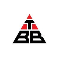 tbb design de logotipo de letra de triângulo com forma de triângulo. monograma de design de logotipo de triângulo tbb. modelo de logotipo de vetor de triângulo tbb com cor vermelha. tbb logotipo triangular logotipo simples, elegante e luxuoso.