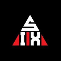 design de logotipo de seis letras triangulares com forma de triângulo. monograma de design de logotipo de seis triângulos. modelo de logotipo de vetor de seis triângulos com cor vermelha. seis logotipo triangular logotipo simples, elegante e luxuoso.