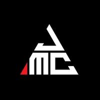 design de logotipo de carta triângulo jmc com forma de triângulo. monograma de design de logotipo de triângulo jmc. modelo de logotipo de vetor jmc triângulo com cor vermelha. logotipo triangular jmc logotipo simples, elegante e luxuoso.