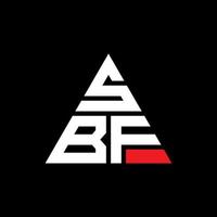 design de logotipo de letra triângulo sbf com forma de triângulo. monograma de design de logotipo de triângulo sbf. modelo de logotipo de vetor triângulo sbf com cor vermelha. logotipo triangular sbf logotipo simples, elegante e luxuoso.