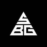 design de logotipo de letra triângulo sbg com forma de triângulo. monograma de design de logotipo de triângulo sbg. modelo de logotipo de vetor de triângulo sbg com cor vermelha. logotipo triangular sbg logotipo simples, elegante e luxuoso.