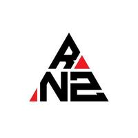 design de logotipo de letra triângulo rnz com forma de triângulo. monograma de design de logotipo de triângulo rnz. modelo de logotipo de vetor de triângulo rnz com cor vermelha. rnz logotipo triangular logotipo simples, elegante e luxuoso.
