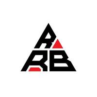 design de logotipo de letra de triângulo rrb com forma de triângulo. monograma de design de logotipo de triângulo rrb. modelo de logotipo de vetor de triângulo rrb com cor vermelha. rrb logotipo triangular logotipo simples, elegante e luxuoso.