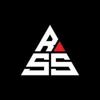 design de logotipo de letra triângulo rss com forma de triângulo. rss triângulo logotipo design monograma. modelo de logotipo de vetor de triângulo rss com cor vermelha. rss logotipo triangular logotipo simples, elegante e luxuoso.