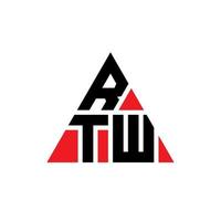 design de logotipo de letra de triângulo rtw com forma de triângulo. monograma de design de logotipo de triângulo rtw. modelo de logotipo de vetor de triângulo rtw com cor vermelha. rtw logotipo triangular logotipo simples, elegante e luxuoso.