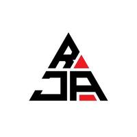 design de logotipo de letra triângulo rja com forma de triângulo. monograma de design de logotipo de triângulo rja. modelo de logotipo de vetor rja triângulo com cor vermelha. rja logotipo triangular logotipo simples, elegante e luxuoso.