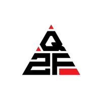 design de logotipo de letra de triângulo qzf com forma de triângulo. monograma de design de logotipo de triângulo qzf. modelo de logotipo de vetor de triângulo qzf com cor vermelha. logotipo triangular qzf logotipo simples, elegante e luxuoso.
