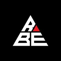 design de logotipo de letra triângulo rbe com forma de triângulo. monograma de design de logotipo de triângulo rbe. modelo de logotipo de vetor de triângulo rbe com cor vermelha. logotipo triangular rbe logotipo simples, elegante e luxuoso.