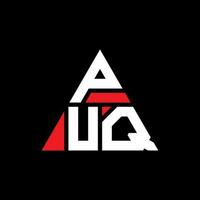 design de logotipo de letra de triângulo puq com forma de triângulo. monograma de design de logotipo de triângulo puq. modelo de logotipo de vetor de triângulo puq com cor vermelha. logotipo triangular puq logotipo simples, elegante e luxuoso.