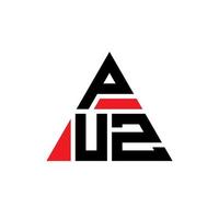puz design de logotipo de letra de triângulo com forma de triângulo. puz triângulo logotipo design monograma. modelo de logotipo de vetor de triângulo puz com cor vermelha. puz logotipo triangular logotipo simples, elegante e luxuoso.