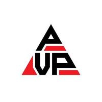 design de logotipo de letra de triângulo pvp com forma de triângulo. monograma de design de logotipo de triângulo pvp. modelo de logotipo de vetor de triângulo pvp com cor vermelha. logotipo triangular pvp logotipo simples, elegante e luxuoso.