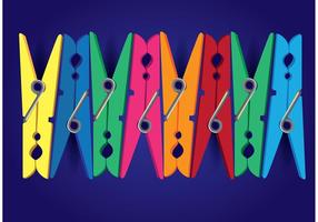 Vetor colorido clothespin
