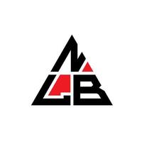 design de logotipo de letra de triângulo nlb com forma de triângulo. monograma de design de logotipo de triângulo nlb. modelo de logotipo de vetor de triângulo nlb com cor vermelha. nlb logotipo triangular logotipo simples, elegante e luxuoso.