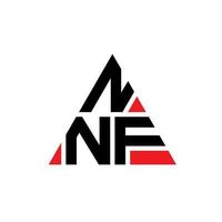 design de logotipo de letra de triângulo nnf com forma de triângulo. monograma de design de logotipo de triângulo nnf. modelo de logotipo de vetor de triângulo nnf com cor vermelha. logotipo triangular nnf logotipo simples, elegante e luxuoso.