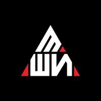 design de logotipo de letra de triângulo mwn com forma de triângulo. monograma de design de logotipo de triângulo mwn. modelo de logotipo de vetor de triângulo mwn com cor vermelha. logotipo triangular mwn logotipo simples, elegante e luxuoso.