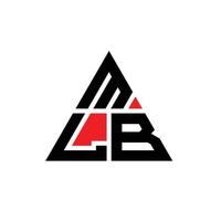 design de logotipo de letra de triângulo mlb com forma de triângulo. monograma de design de logotipo de triângulo mlb. modelo de logotipo de vetor de triângulo mlb com cor vermelha. logotipo triangular mlb logotipo simples, elegante e luxuoso.