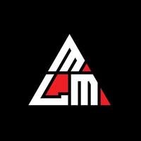 design de logotipo de letra de triângulo mlm com forma de triângulo. monograma de design de logotipo de triângulo mlm. modelo de logotipo de vetor de triângulo mlm com cor vermelha. mlm logotipo triangular logotipo simples, elegante e luxuoso.